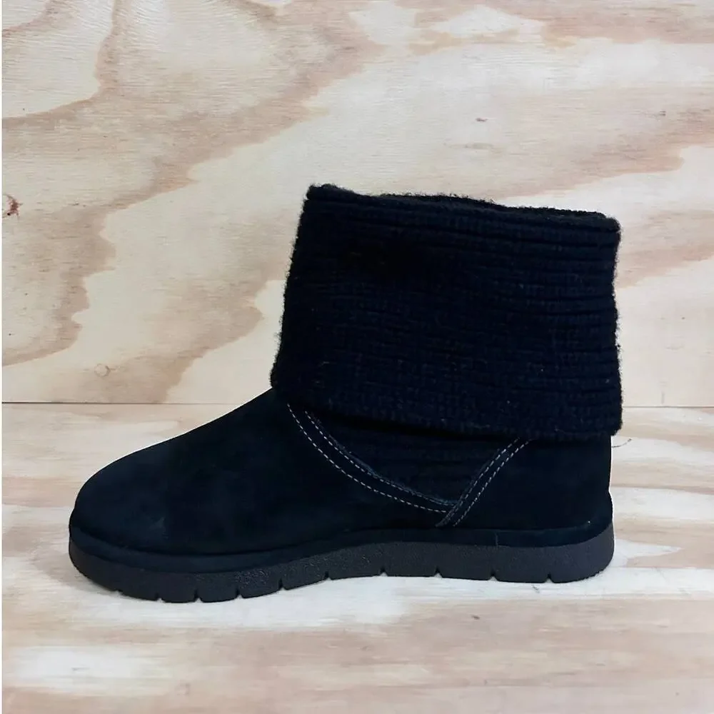 Sporto - Mona Buttons Suede And Knit Sweater - Boots - Black - Women's - 8.5M